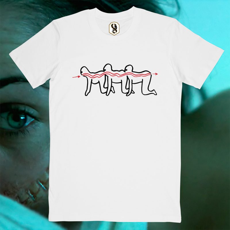 تیشرت فیلم هزارپای انسانی رنگ سفید