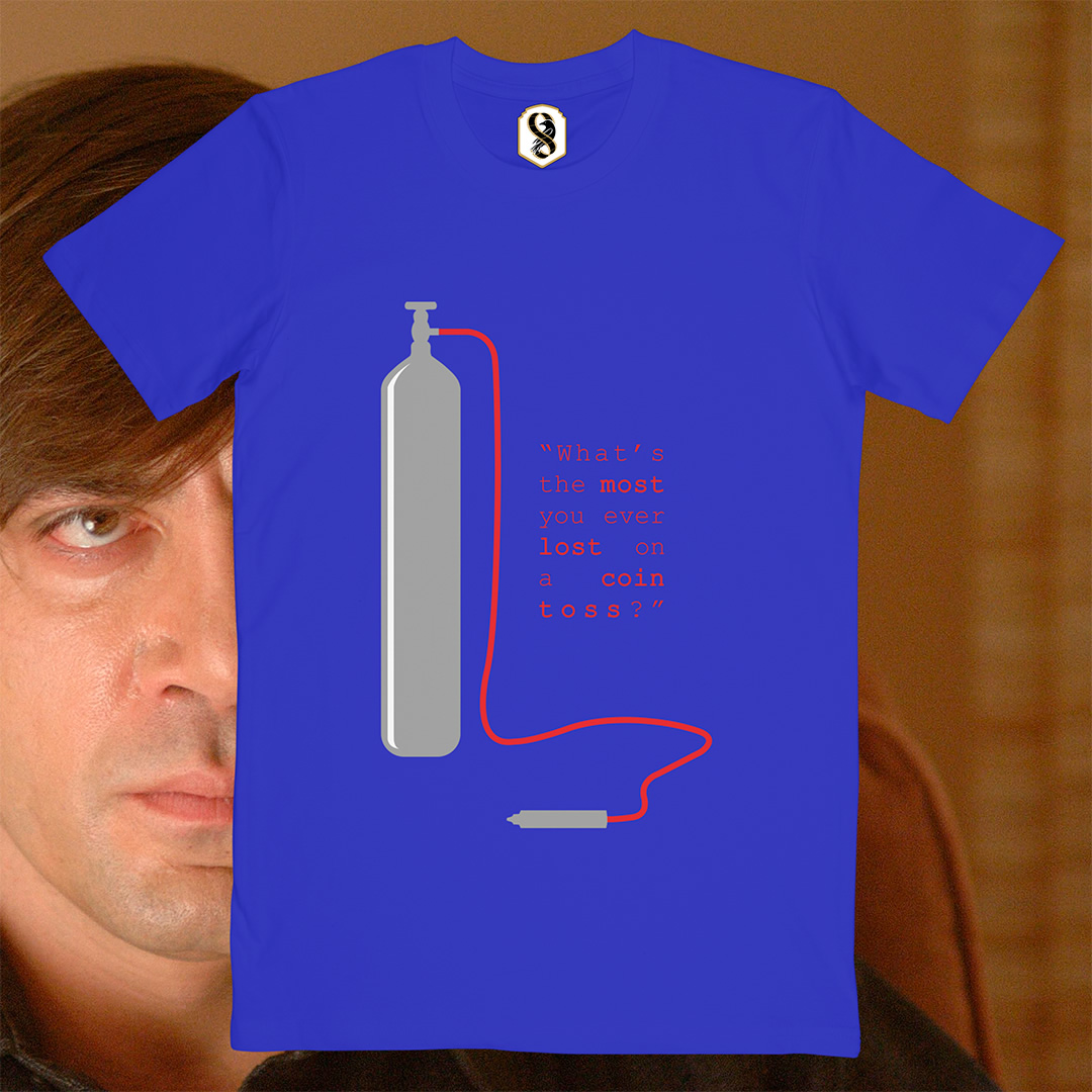 تیشرت فیلم جایی برای پیرمردها نیست رنگ آبی شالی