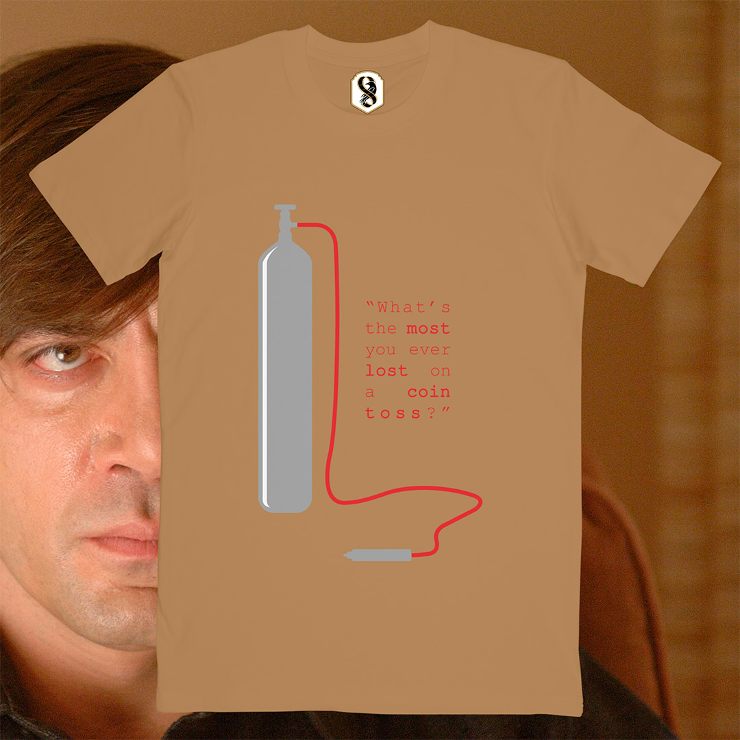 تیشرت فیلم جایی برای پیرمردها نیست رنگ فهوه ای نسکافه ای