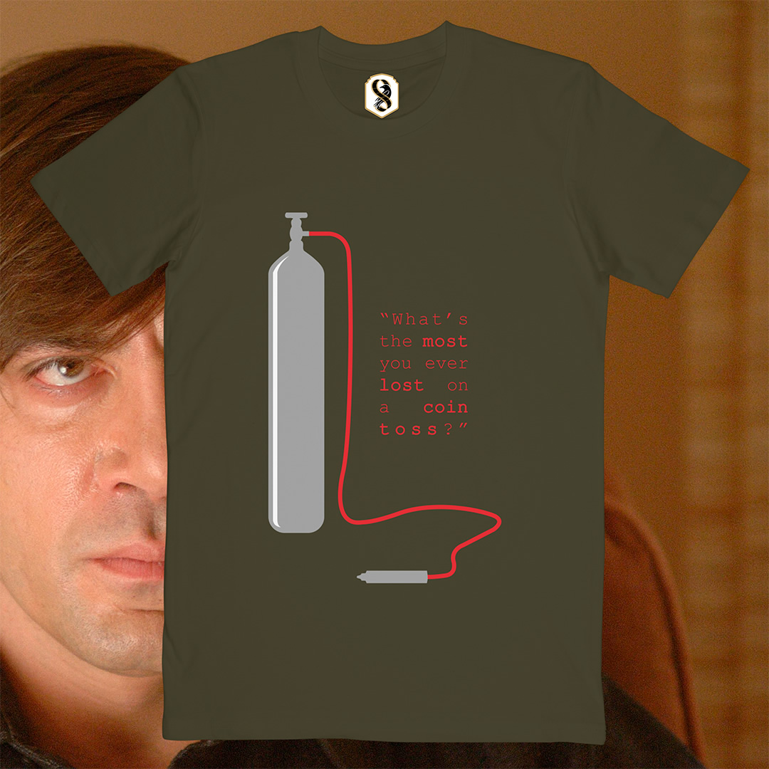 تیشرت جایی برای پیرمردها نیست رنگ سبز تیره